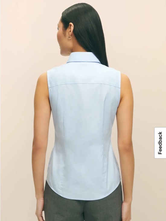 Brooks Brothers 346 Sleeveless Non-Iron Top. Collared Shirt, Blouse. Size 4 - Picture 2 of 12